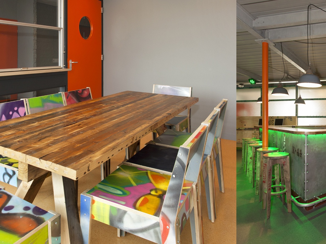Industrieel interieur jongerencentrum West den Bosch