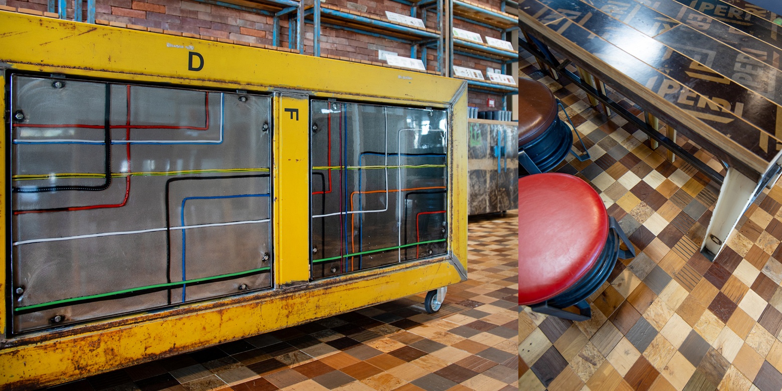 Circulair interieur van het Upcyclecentrum Almere