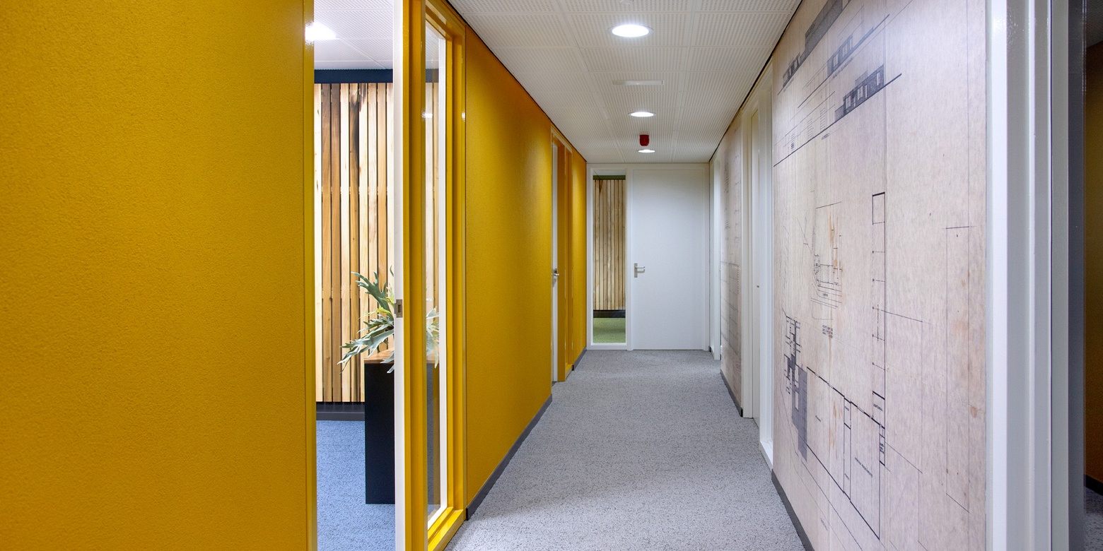 Kantoor interieur van Muller Bouw Oss
