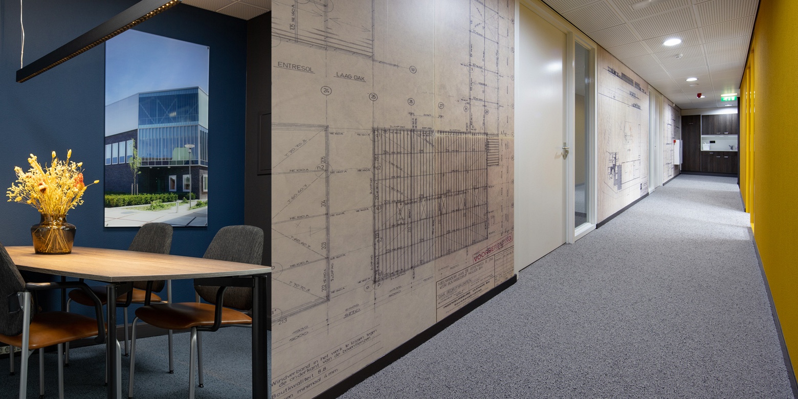Kantoor interieur van Muller Bouw Oss
