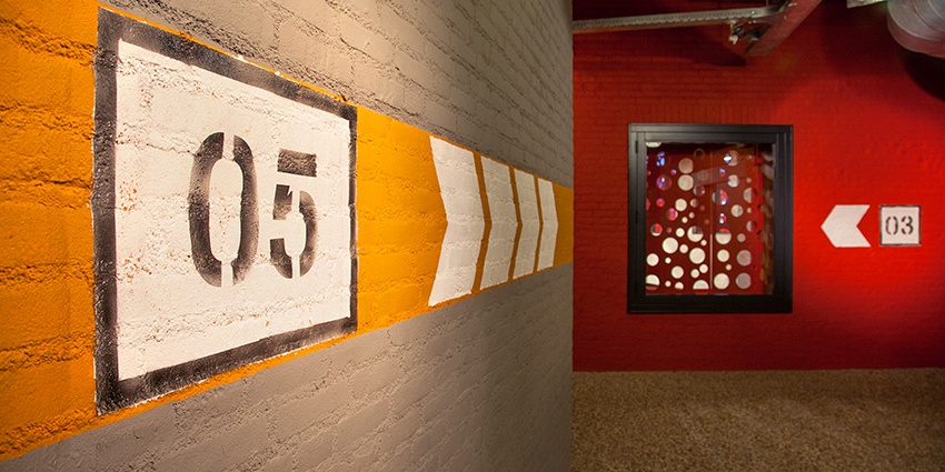 Maatschappelijk interieur van theater de Speeldoos Vught