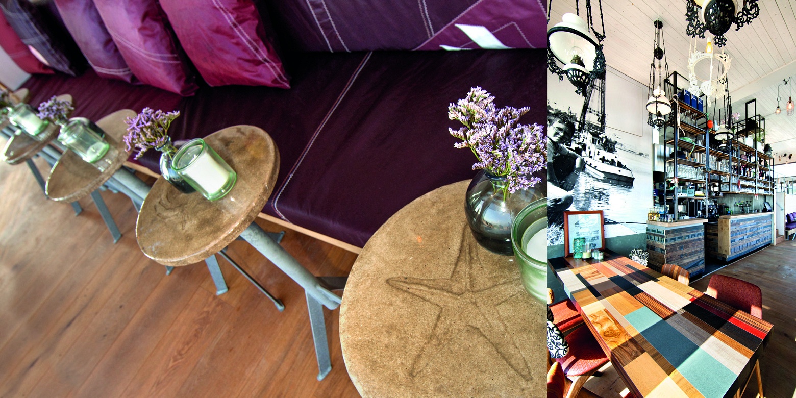 Horeca interieur van strandpaviljoen Oost Vlieland