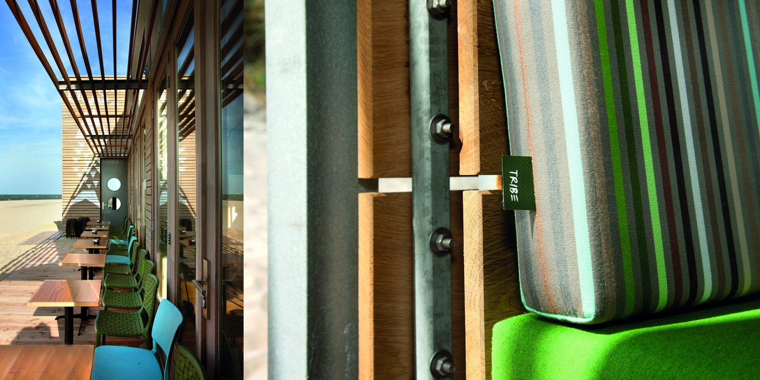 Horeca interieur van strandpaviljoen Oost Vlieland