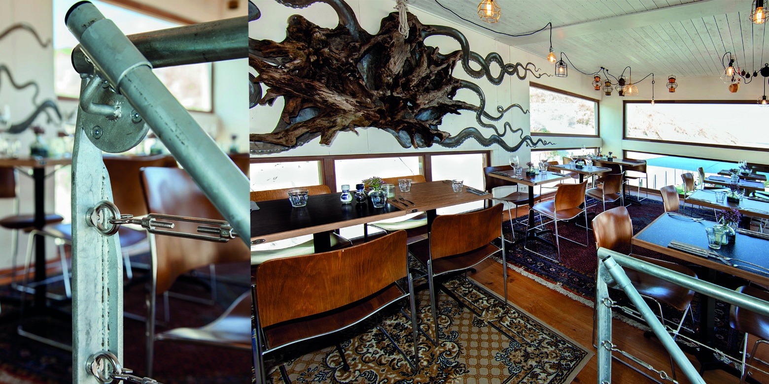 Horeca interieur van strandpaviljoen Oost Vlieland