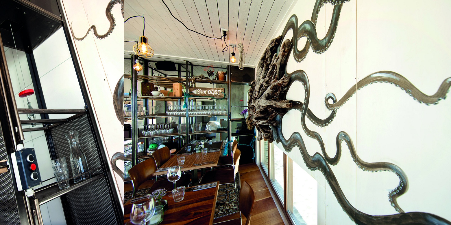 Horeca interieur van strandpaviljoen Oost Vlieland